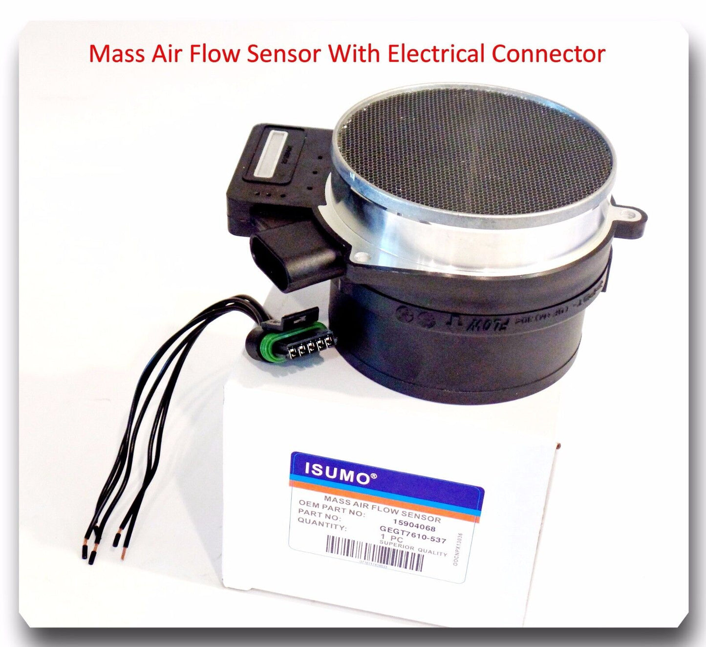 Mass Air Flow Meter w/ Connector For Cadillac Chevrolet GMC Hummer Isuzu Pontiac