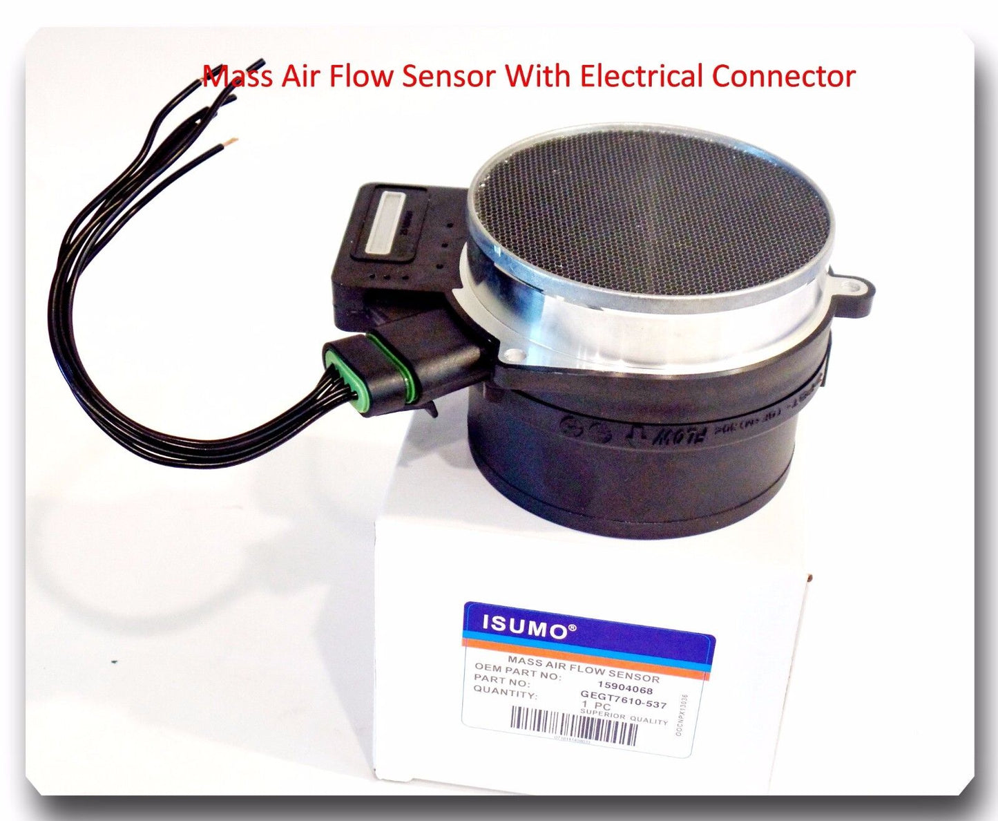 Mass Air Flow Meter w/ Connector For Cadillac Chevrolet GMC Hummer Isuzu Pontiac